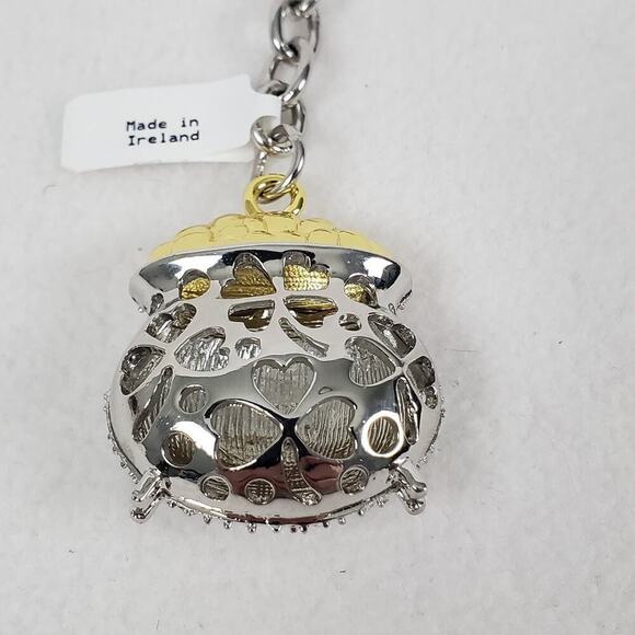 Killarney Crystal Jewelry Pot Of Gold Keychain Bag Charm - Picture 5 of 6